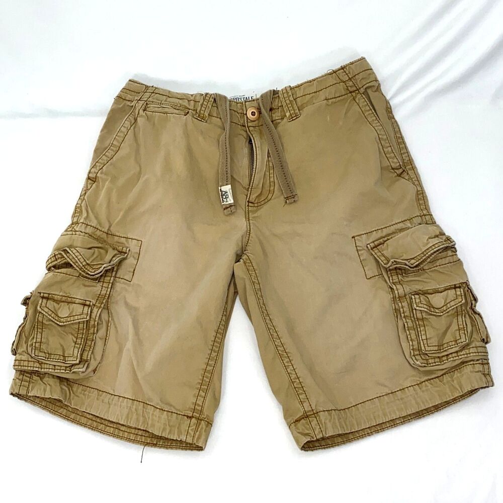 Aeropostale Cargo Shorts Mens 31 Baggy Drawstring Cotton Y2K Gorpcore 11" Inseam